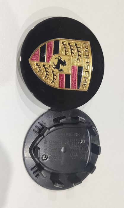 Centros de jante Porsche Pretos 75mm e 65mm  NOVOS