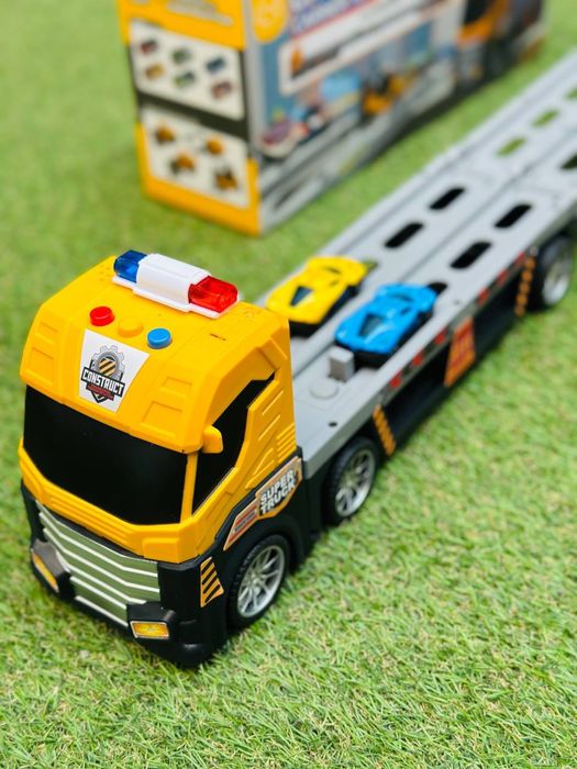 Трейлер-автовоз + великий трек+6 машинок