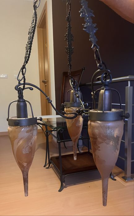 Conjunto de candeeiros de quarto – teto + 2 candeeiros de mesa