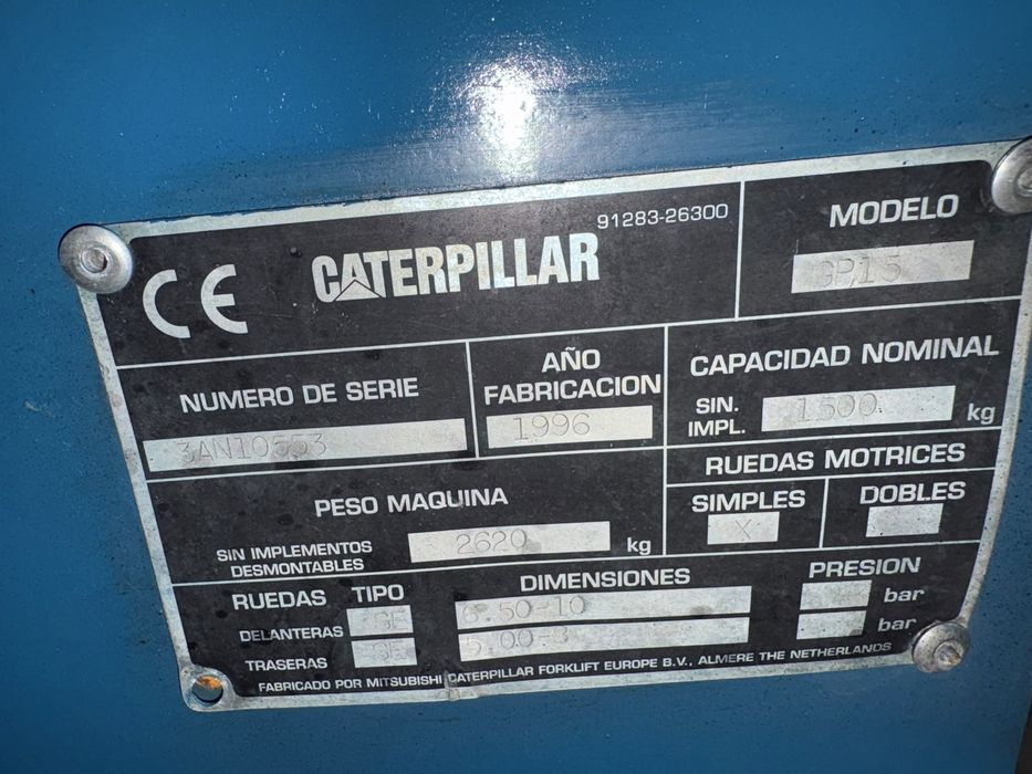 Empilhador Caterpillar GP15 – 1.500 kg