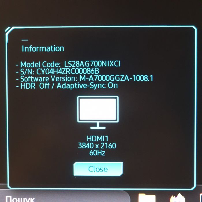 Samsung Odyssey G7 LS28AG700N 28" 4K 144Гц G-Sync FreeSync монітор
