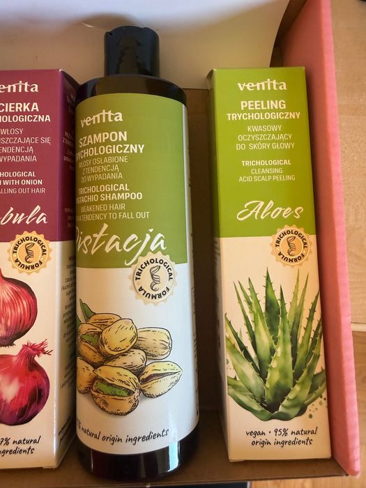 Kosmetyki do włosów nowe szampon ścierka peeling trychologiczny