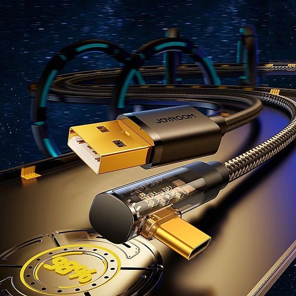 Joyroom kabel Usb C kątowy - Usb do szybkiego ładowania i transferu da