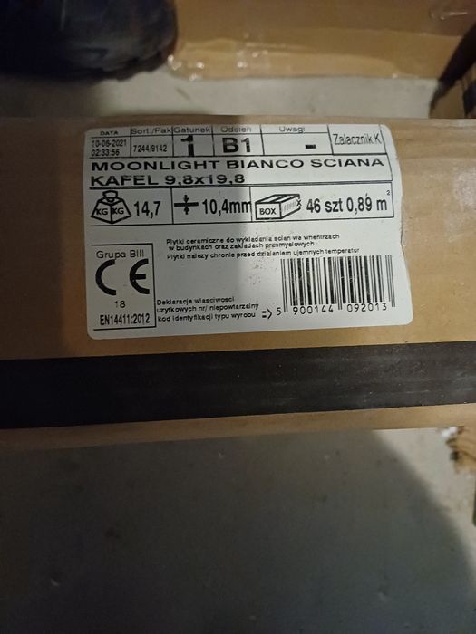 Paradyż Moonlight bianco ściana kafel 9,8x19,8 cm - płytka ścienna