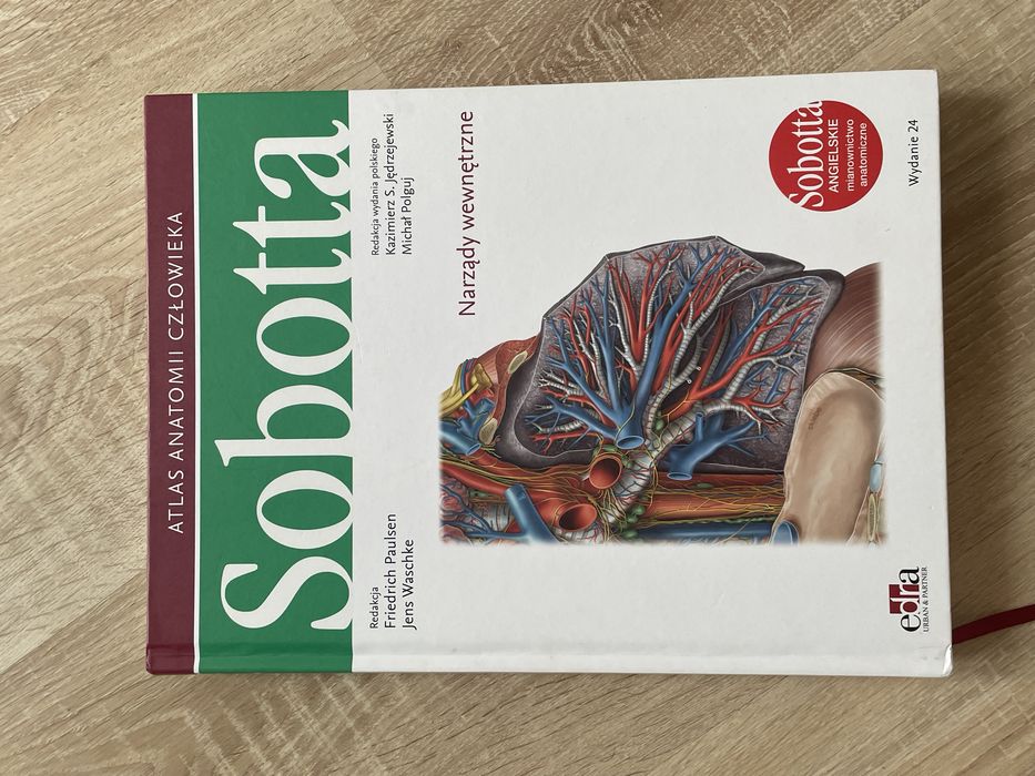 atlasy anatomiczne sobotta mianownictwo angielskie; tom 1, 2 i 3