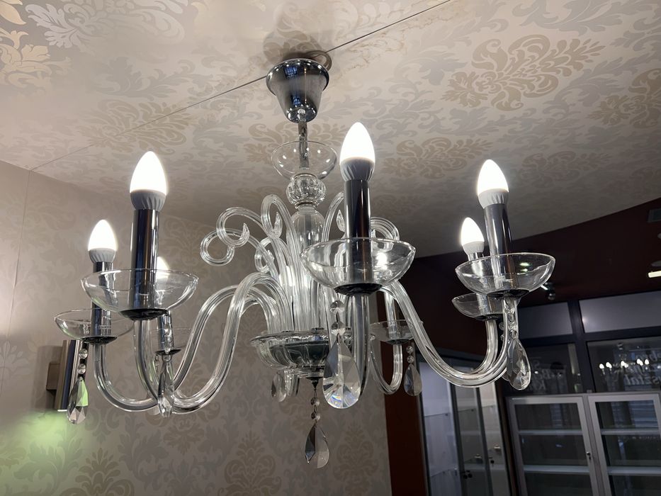 Lampa sufitowa kryształowa