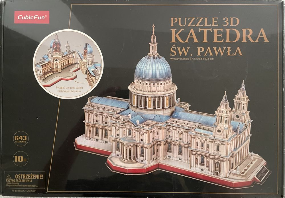 Puzzle 3D Cubic Fun Katedra Św. Pawła 643pcs 10+