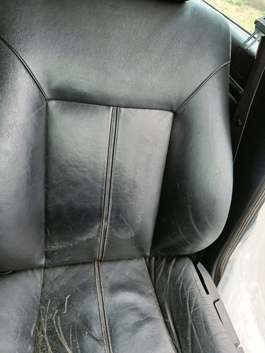 Skórzane fotele BMW e39, czarna skóra, touring