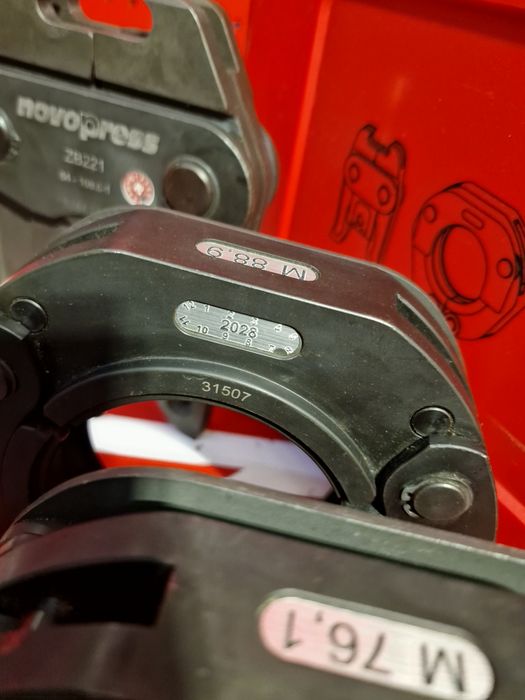 Zestaw Novopress ACO 203XL M76.1 + M88.9 + Adapter ZB221 Geberit Mapress Milwaukee Hilti Rems Ridgid M7
