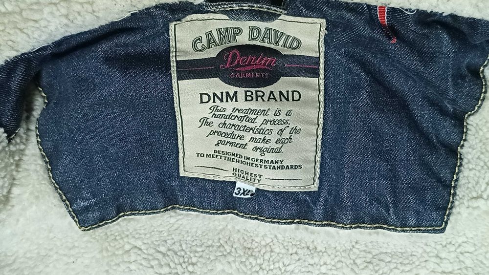 Ocieplana kurtka jeansowa CAMP DAVID r.3XL stan bardzo dobry