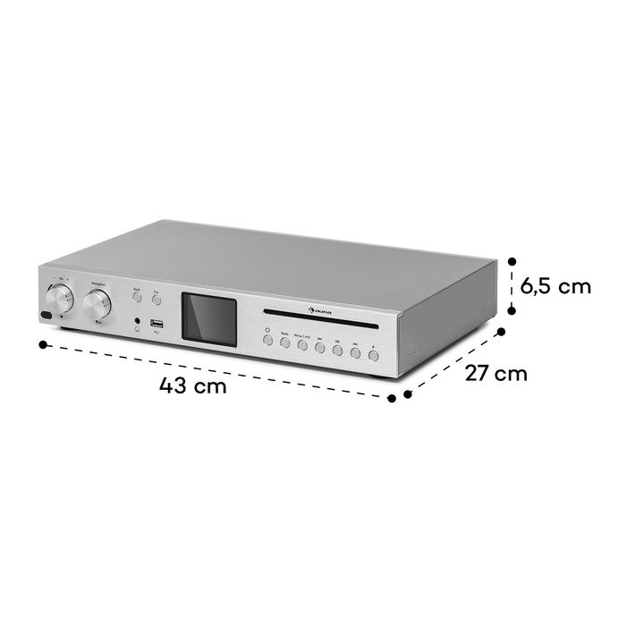 Підсилювач-ресивер Auna Silver Star HiFi CD Internet/DAB+/FM WiFi