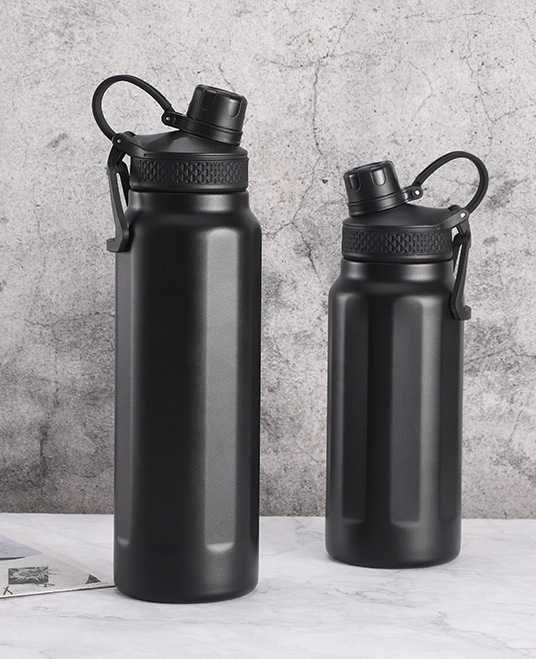 Термос Стальні Подвіійні стінки 350мл 750 мл Спортивна Пляшка+Мундштук