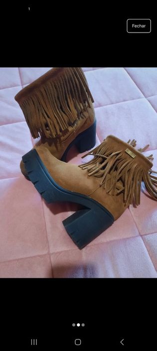 Botas,meio canela castanhas