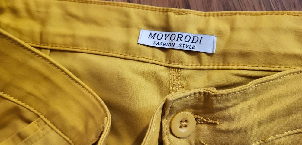 spodnie damskie moyorodi rozmiar 32 żółte