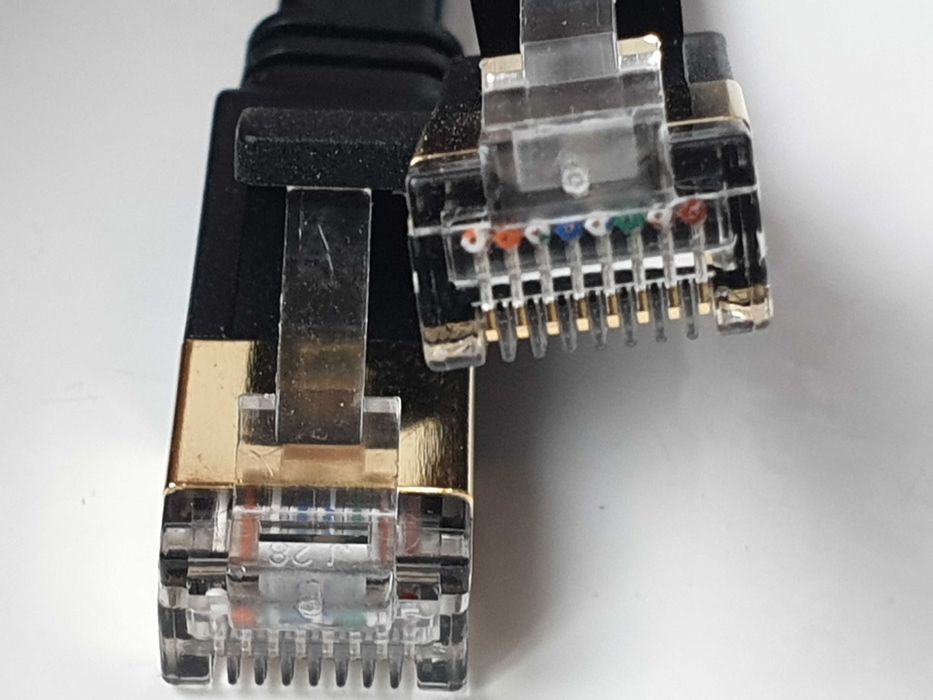 Патч корд  Cat 7 STP кабель інтернет  плоский 10 Гбіт/с Ugreen  1м