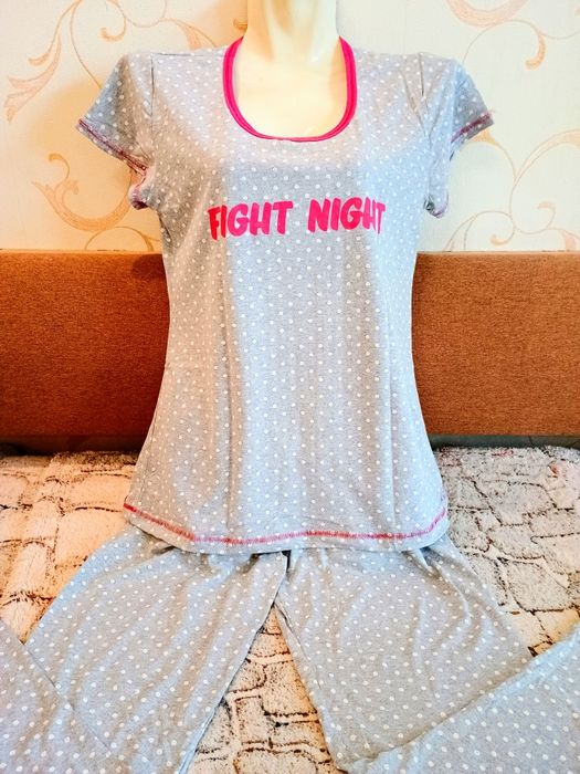 Піжами жіночі трикотажні з брюками та шортами. Опт, роздріб