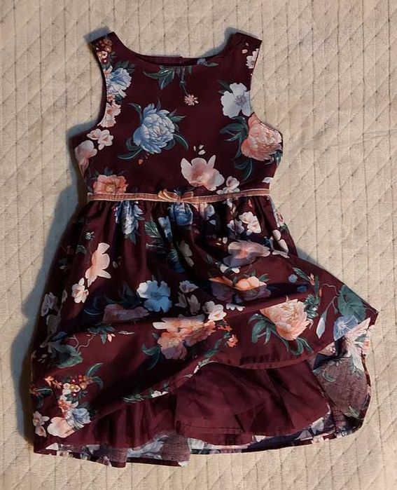 Sukienka wizytowa Little Stitches Primark 7-8lat(128cm) Kwiaty