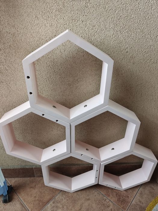 Półka 5 heksagonalna plaster miodu – zestaw 5 modułów