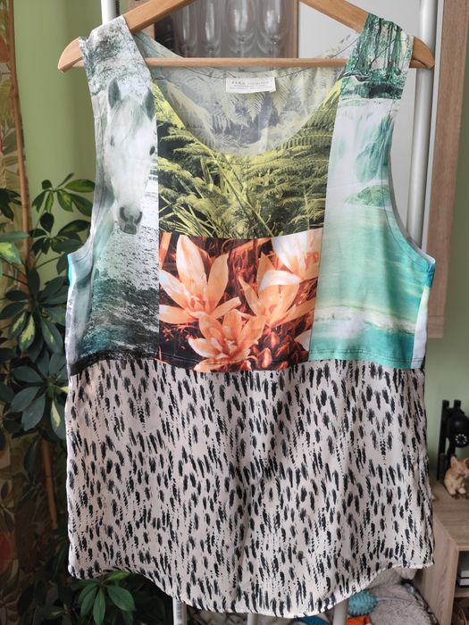 Kolorowy top Zara r. M/38