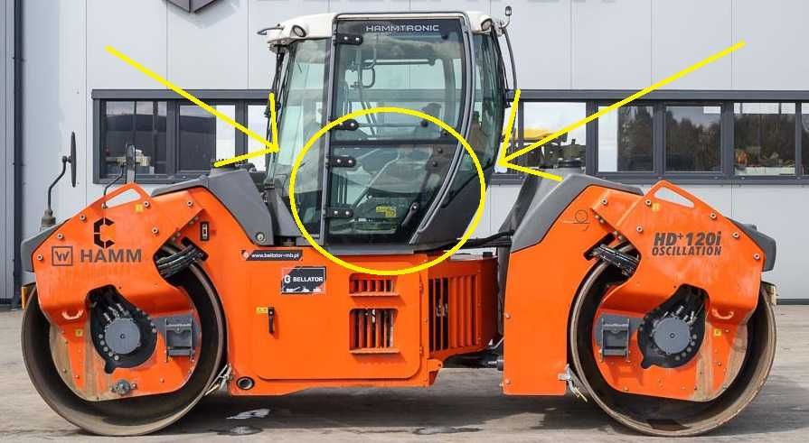 Hamm HD + 80  szyba dolna drzwi NR 1629