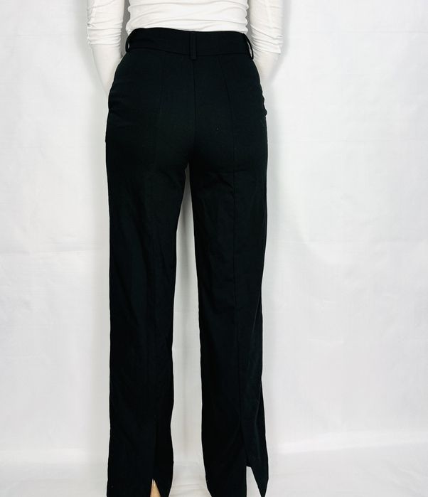 Czarne spodnie z szeroką nogawką XS 34