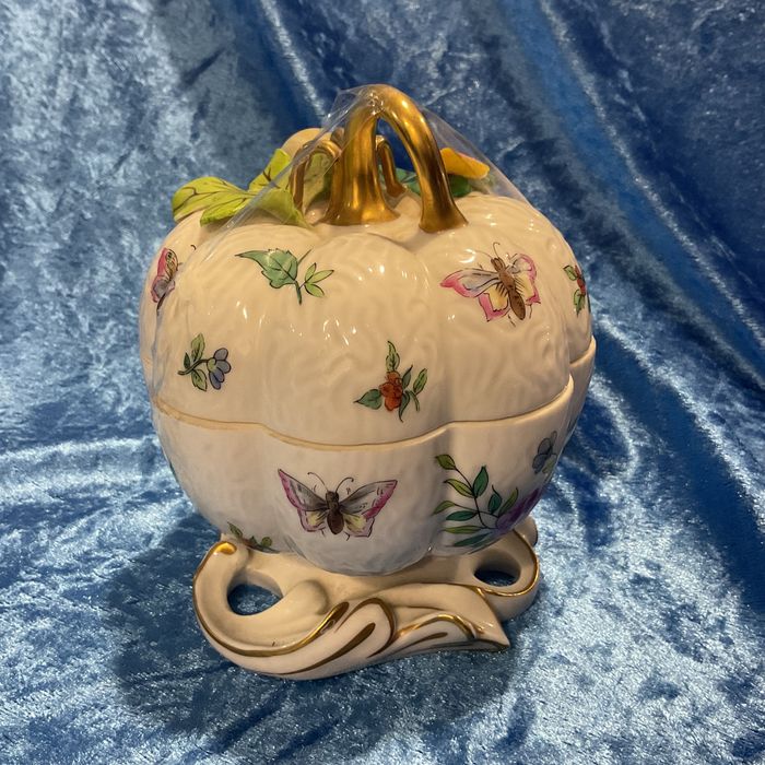 Caixa romã vintage vista alegre pintura manual 13 cm