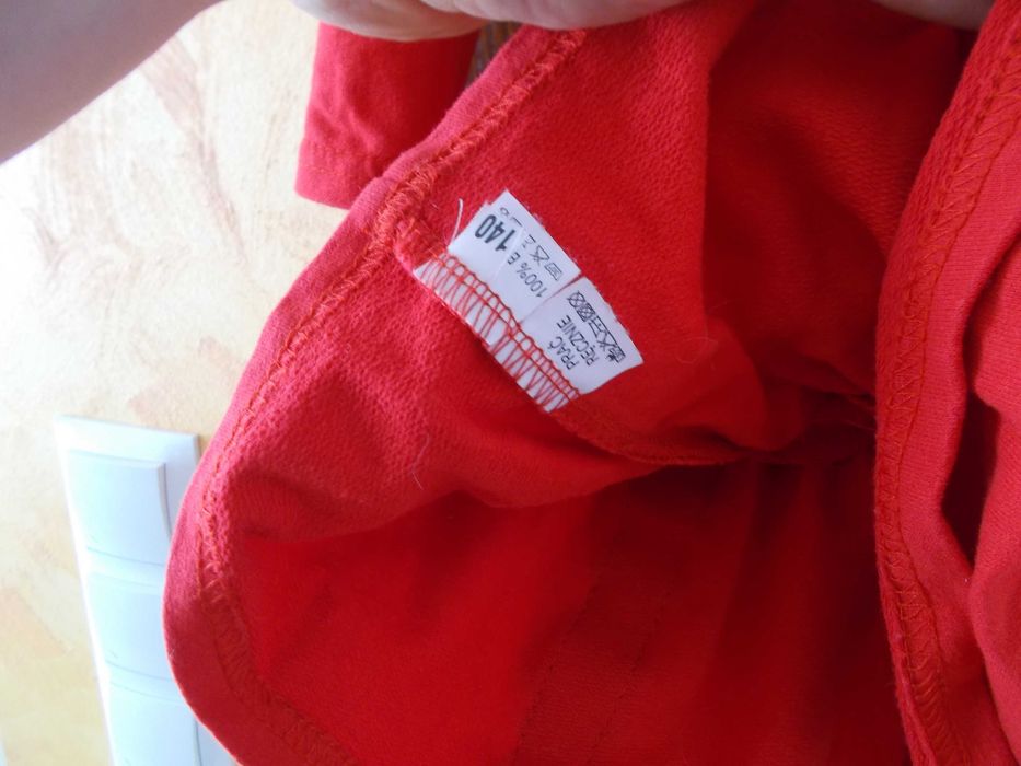 Sukienka czerwona z sówką rozm. 140