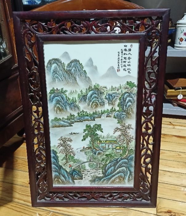 4 Placas Suspensão Porcelana Chinesas