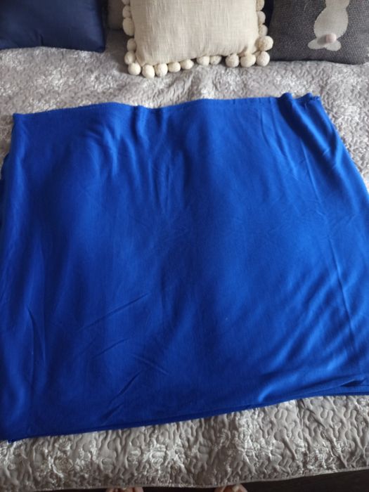 Ткань трикотаж синего  цвета