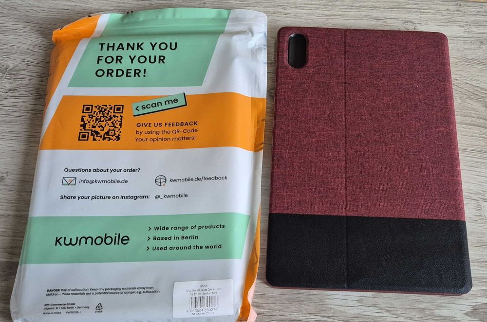 kwmobile Etui kompatybilne z Lenovo Tab P11 Pro ze skóry PU i płócienn
