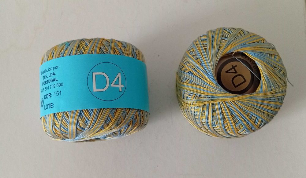 2 Rolos de linha de croché, novos