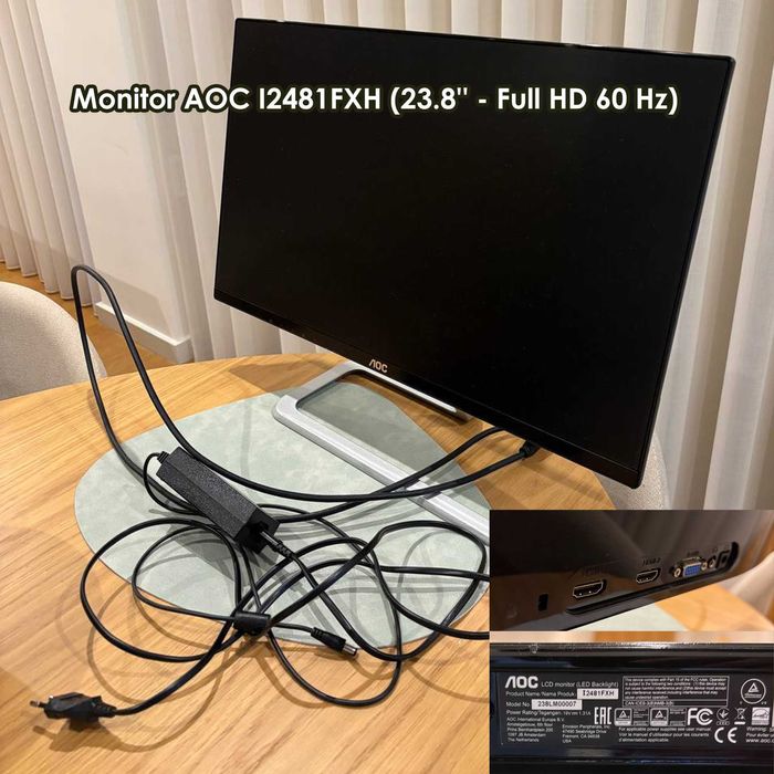 Monitor AOC I2481FXH, 24", IPS, Full HD, 60 Hz