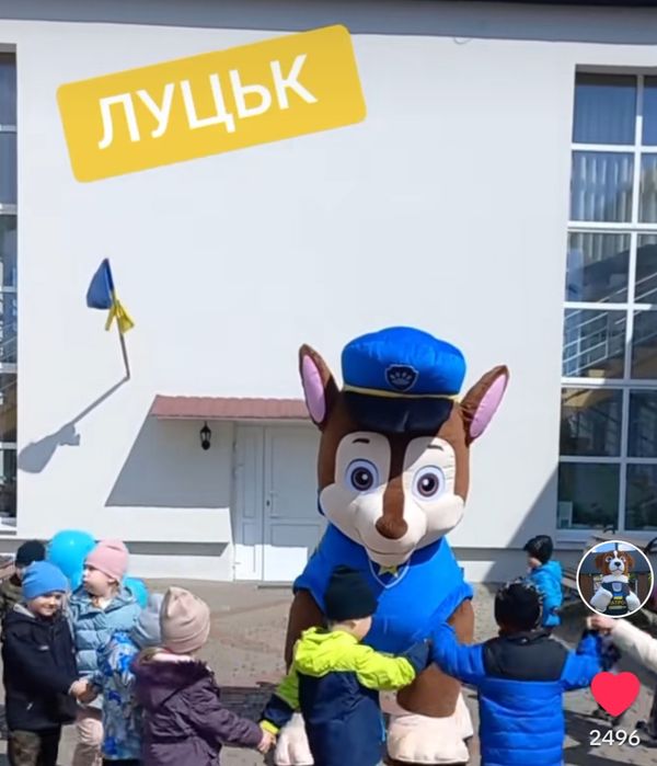 Щенячий патруль, аніматор,дуже великий