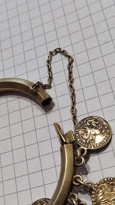 Срібний, антикварний браслет.