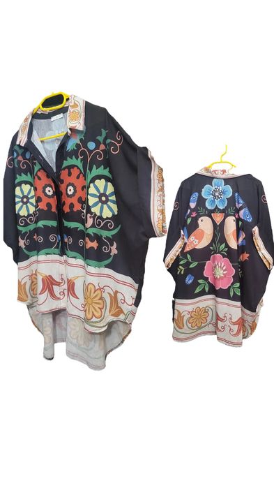 Koszula len folk, boho, hippie, Lniana koszula folk