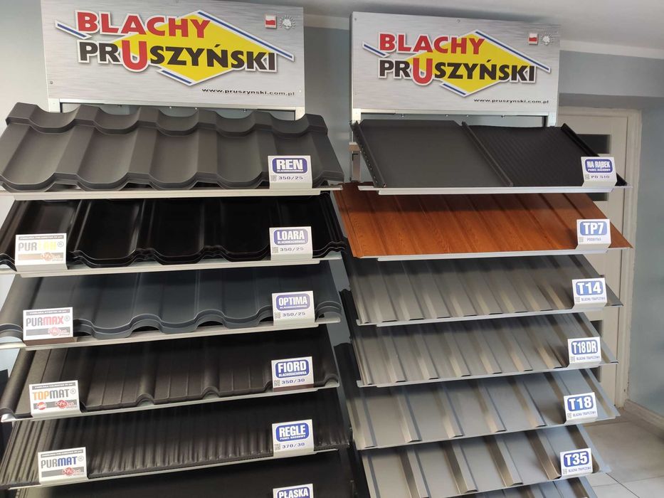 Blacha trapezowa t18  Blachotrapez, Pruszyński , Bratex