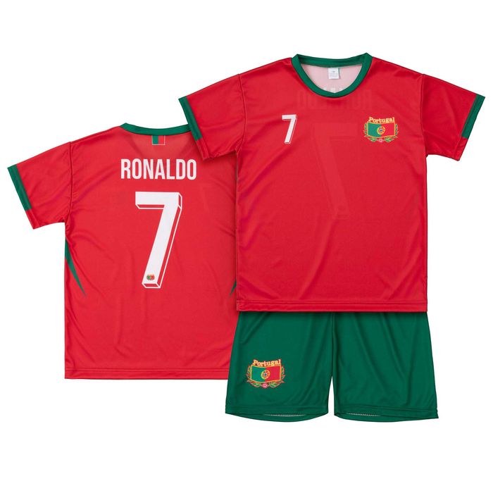 2X Komplet piłkarski Ronaldo AL Nassr 7 i Ronaldo Portugalia rozm.158