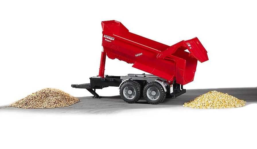 02225 ZABAWKA PREZENT Przyczepa wywrotka TANDEMOWA rolnicza  Bruder