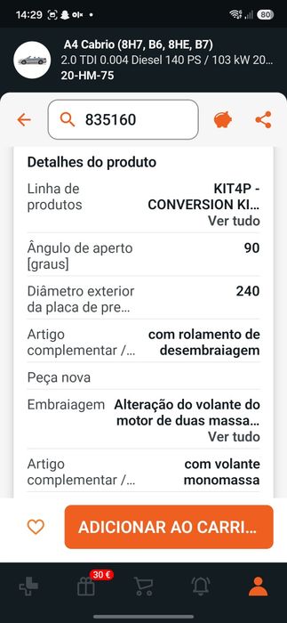 Kit embraiagem conversor