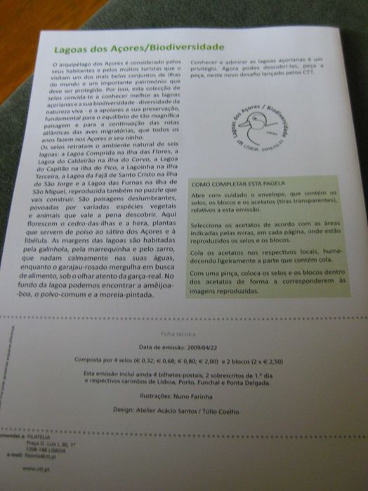 PUZZLE lagoas dos Açores / Biodiversidade 200 Peças