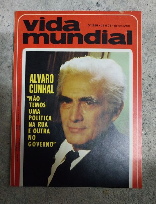 Revista Vida Mundial  - Capa Álvaro Cunhal