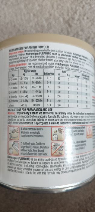 4x Nutramigen Puramino