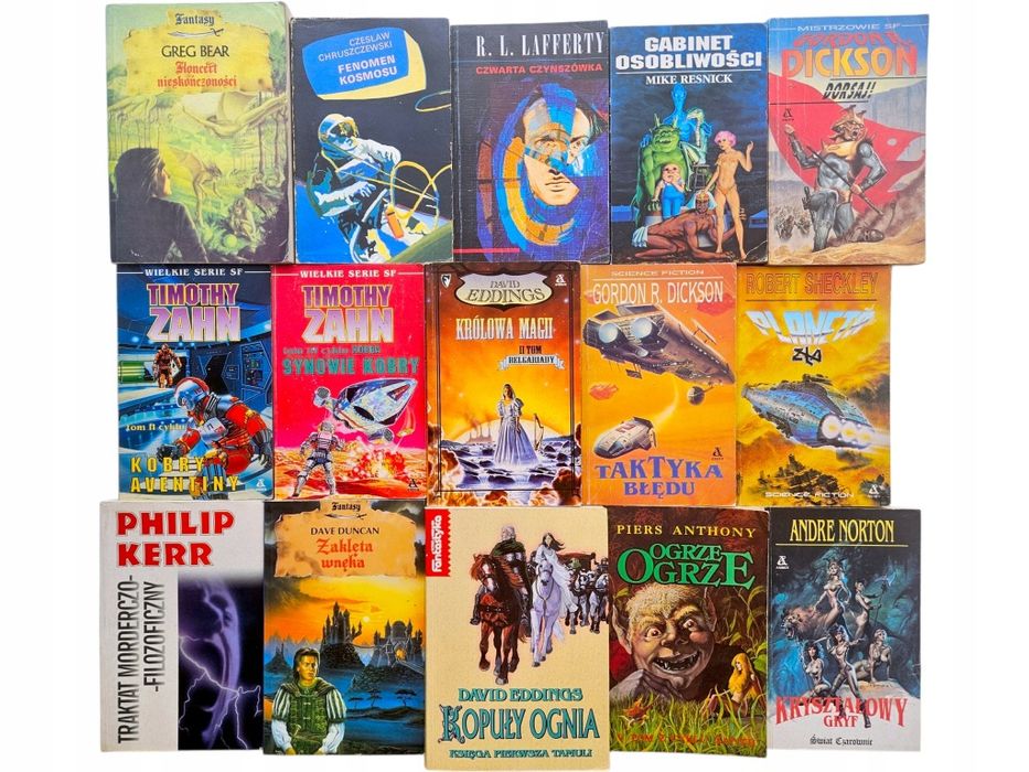 Pakiet 15x Książki Fantastyka Greg Bear Timothy Zahn David Eddings