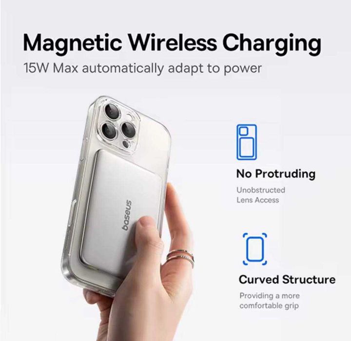 Повербанк Baseus PicoGo AM41 Magsafe  Темно сірий, сірий