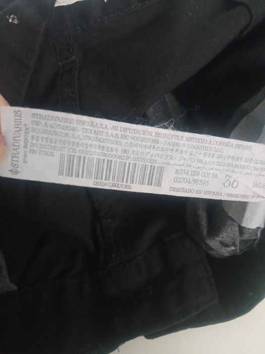 Stradivarius damskie spodnie bojówki r S/36 pas 72cm.