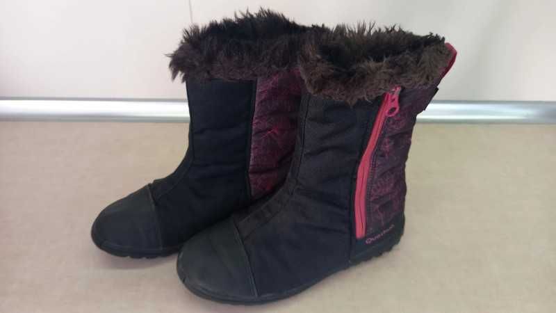 Quechua śniegowce ocieplane Novadry r.33/34 w.21,5cm