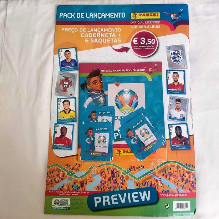 Caderneta Euro 2020 Preview com 6 saquetas Novo e fechado