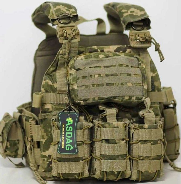 Плитоноска Аздаг піксель з підсумками під стандартні плити