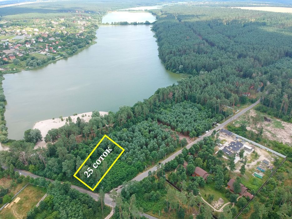 Участок с. Бобрица, 0.25га, сосновый лес, береговая линия + 17 кВт