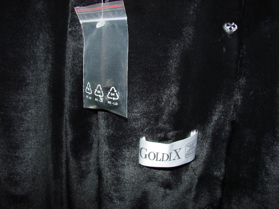 Płaszcz damski elegancki dlugi czarny GOLDIX